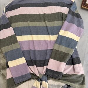 First Love Striped Long Sleeve Women's Top